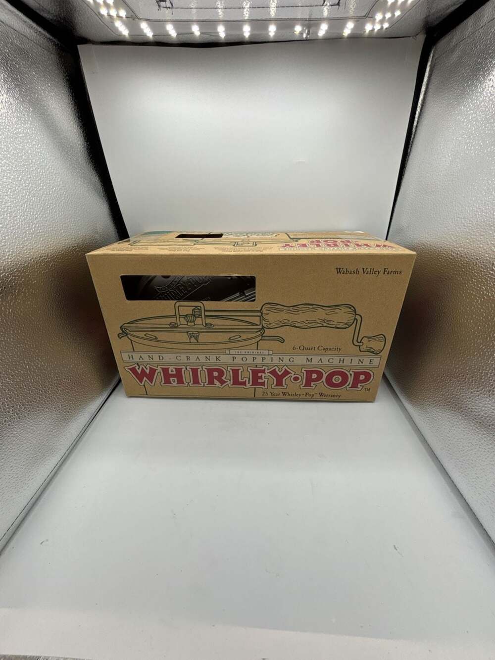 Wabash Valley Farms Whirley-Pop 6-Quart Hand-Crank Stovetop Popcorn Machine